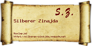 Silberer Zinajda névjegykártya
